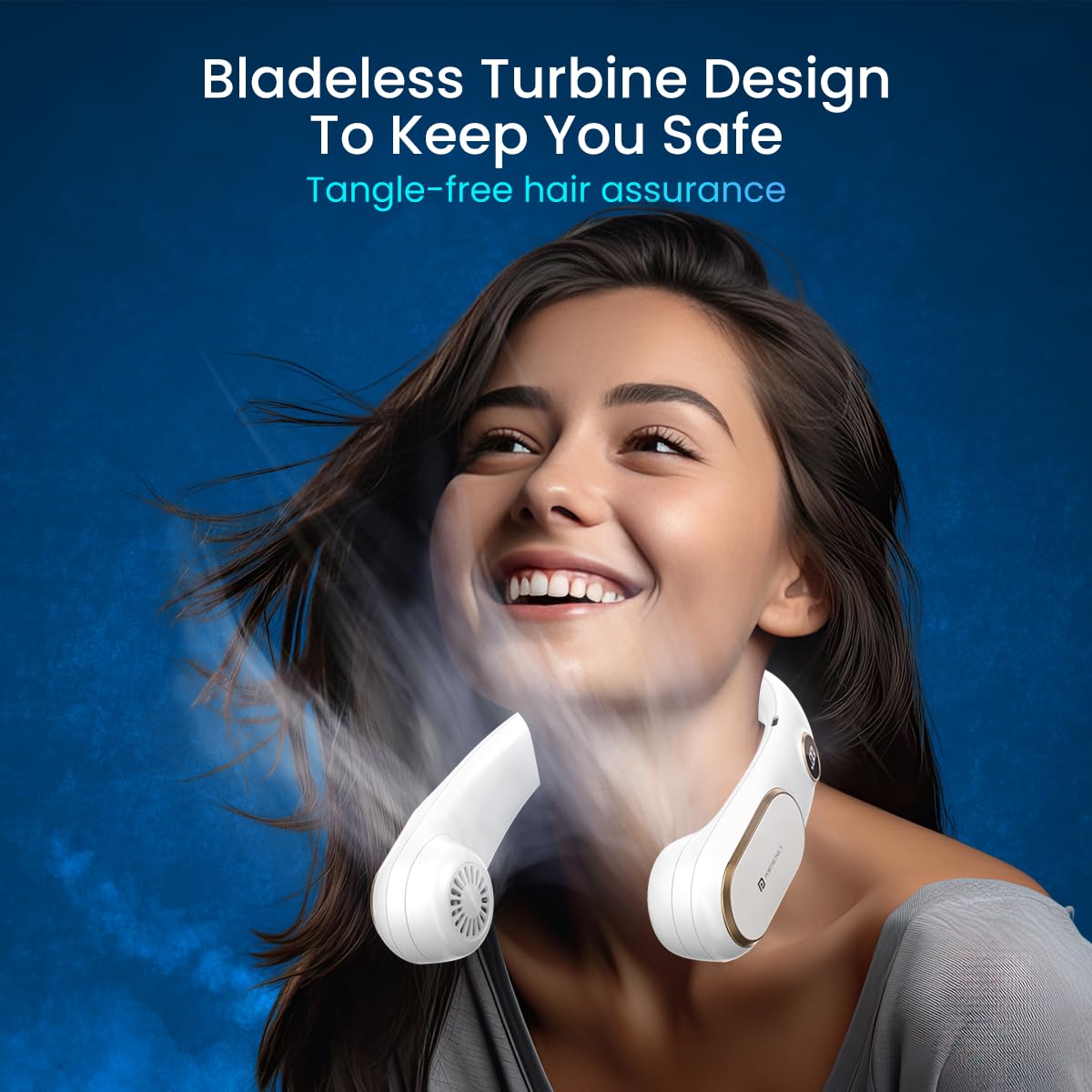 Bladeless Neck Massager Portable Neck Fan USB Fan For Travels