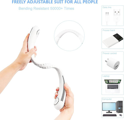 Bladeless Neck Massager Portable Neck Fan USB Fan For Travels