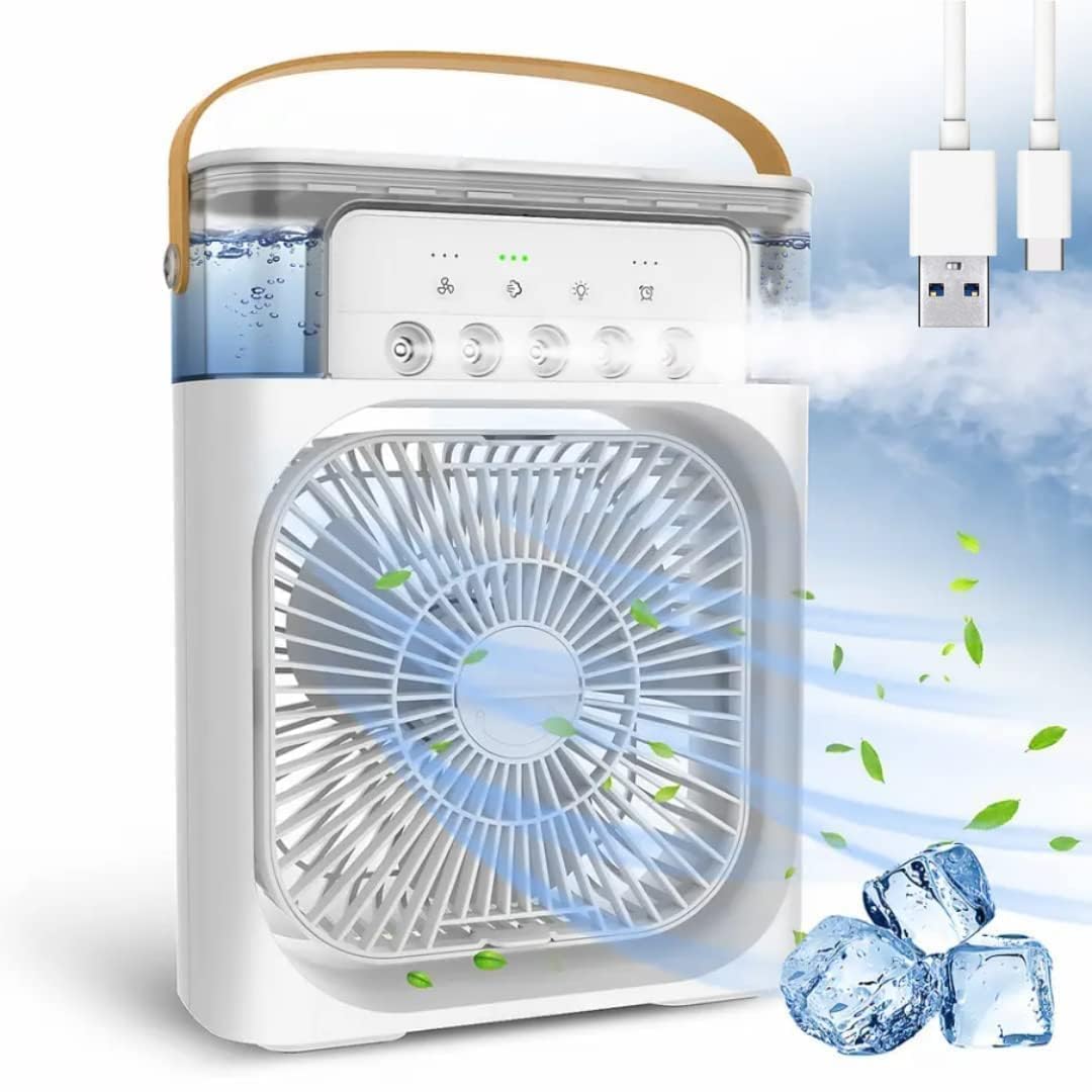 Portable Fan Cooling Mini Air Conditioner Evaporative 500 ml Water Tank