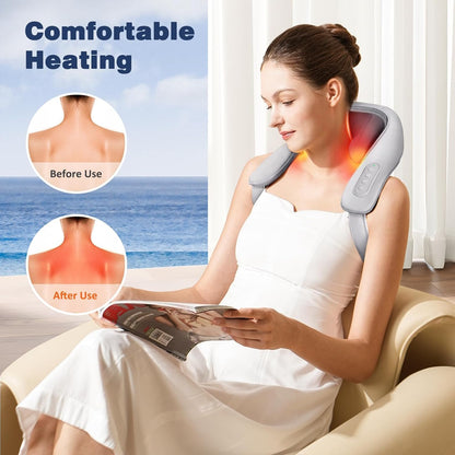 Rechargeable Neck And Solder Massager Neck Massager with Heating, Body Massager for Body Aches and Pains Relief