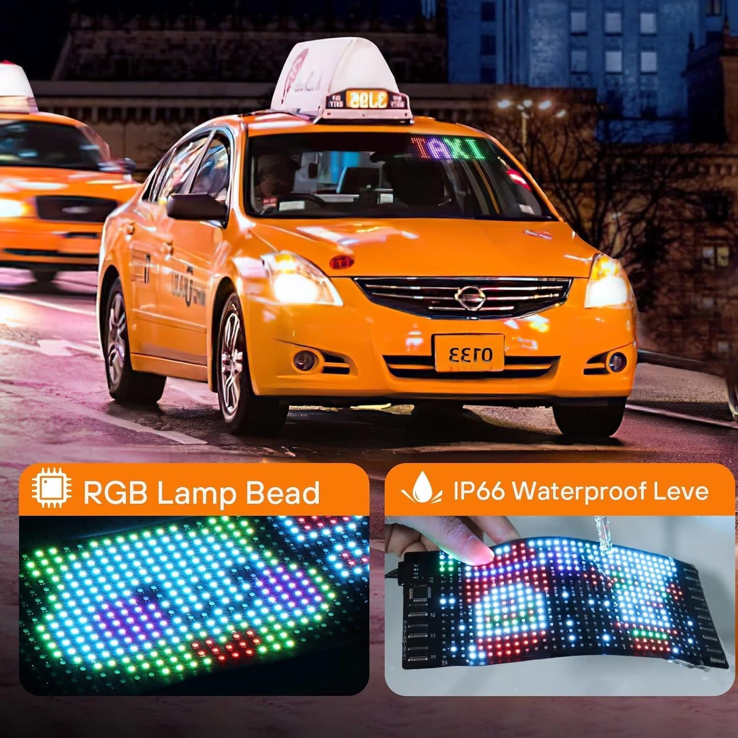 Car Led Matrix Panel Display Led Screen Dynamic Advertising Led Board