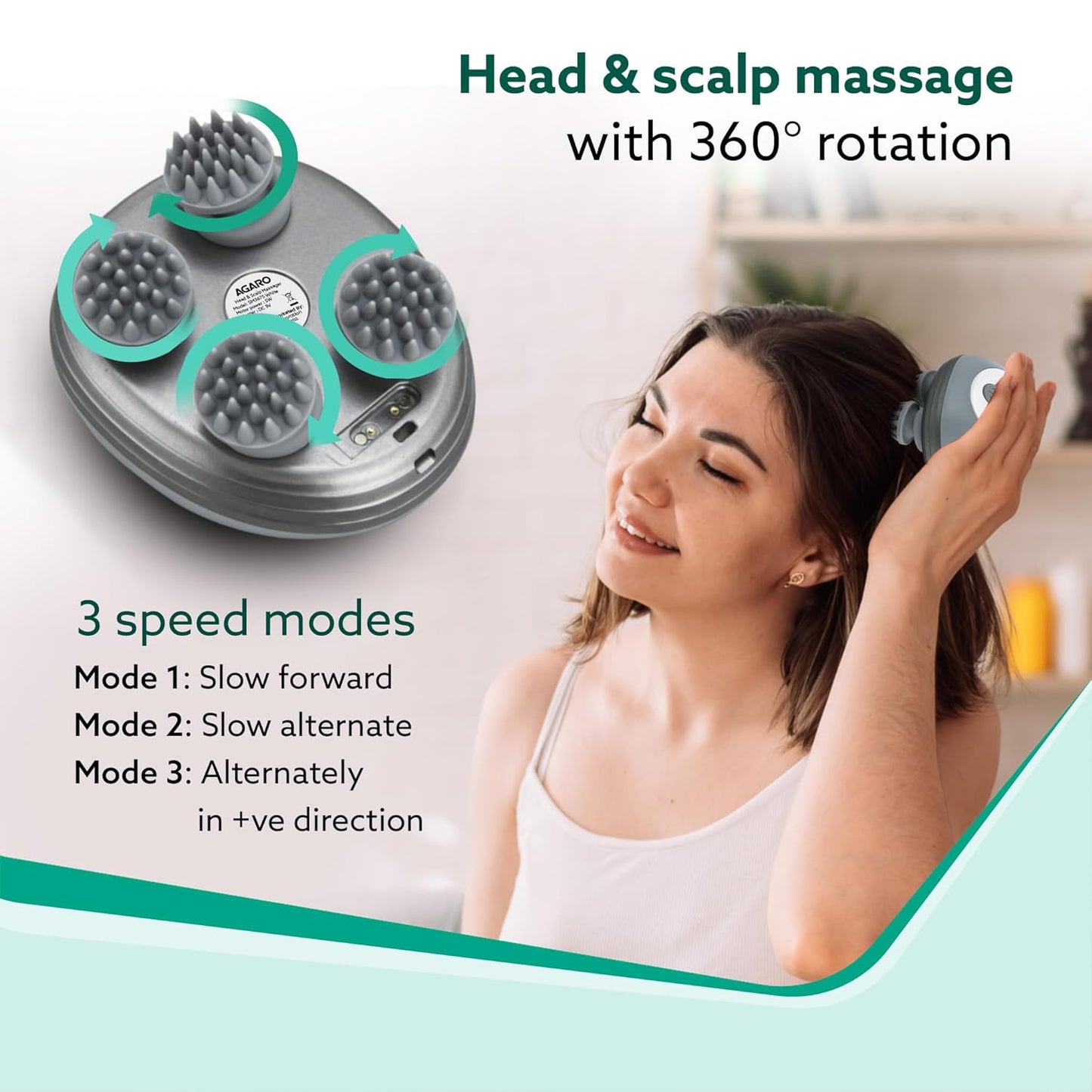 USB Scalp Massager Stress Relief Portable Scalp Massager Boost Hair Growth, Hair Fall Control